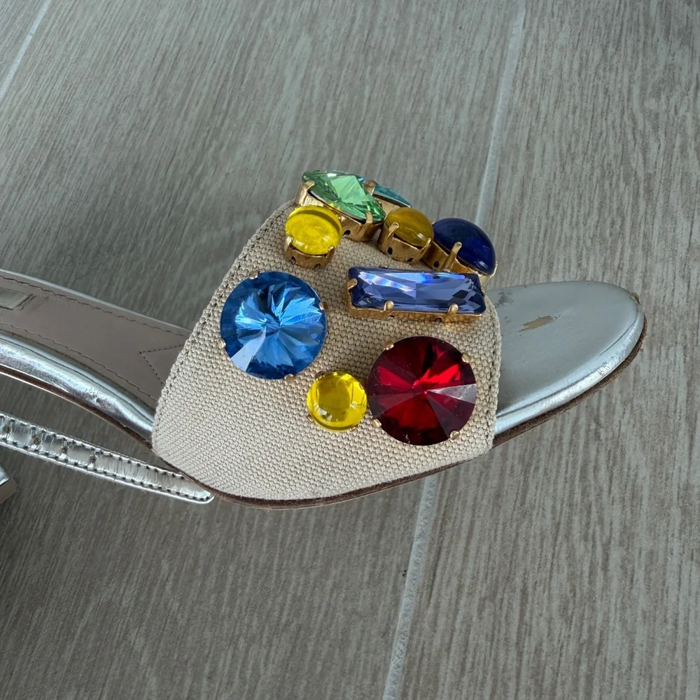 Silver Miu Miu Sandals - Picture 8 of 10